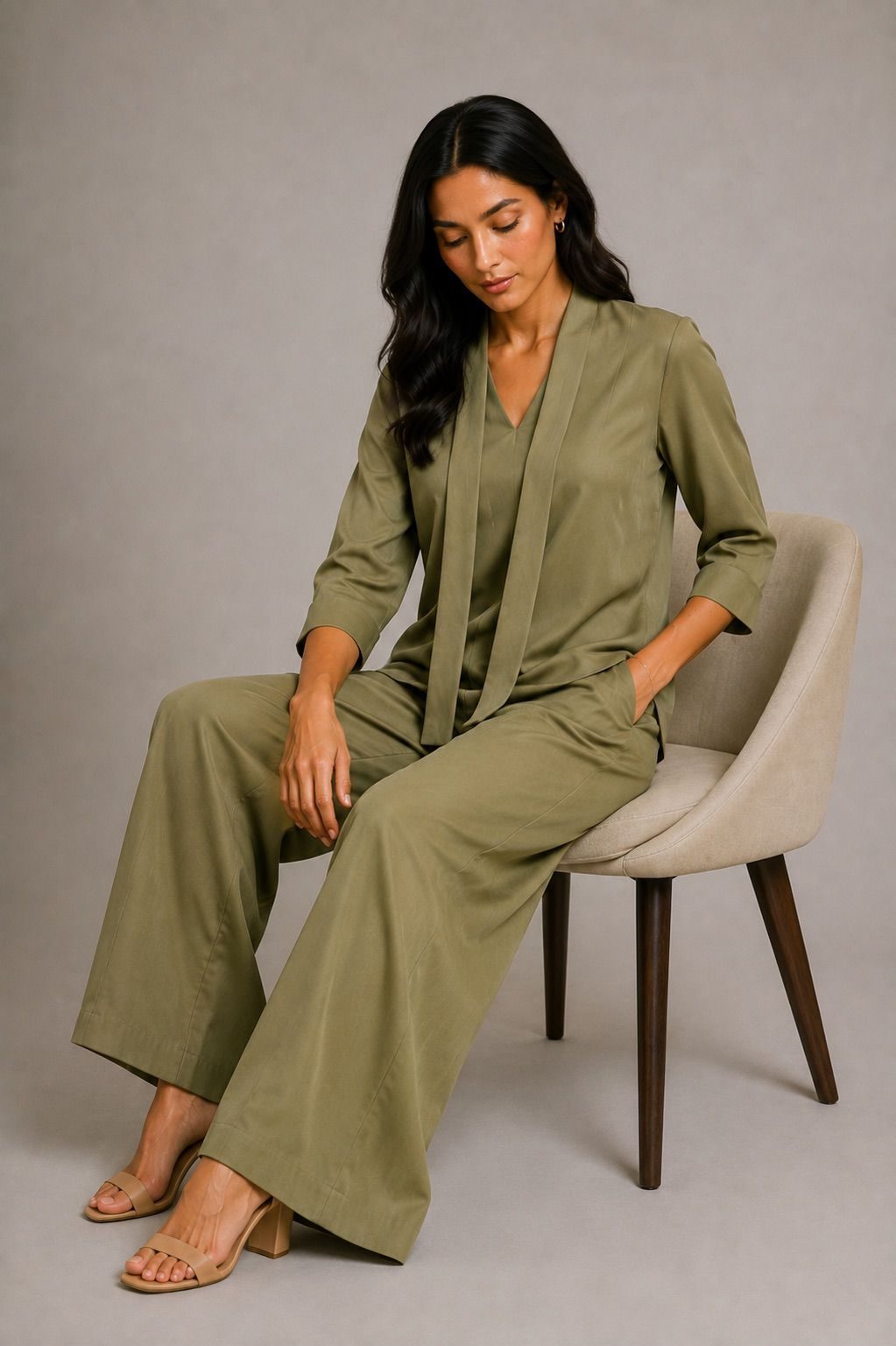 Nano Tie Blouse